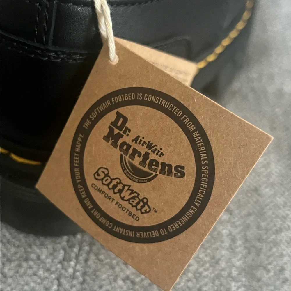 Dr Martens Black Audrick Nappa Leather Platform Shoes NWT US 9